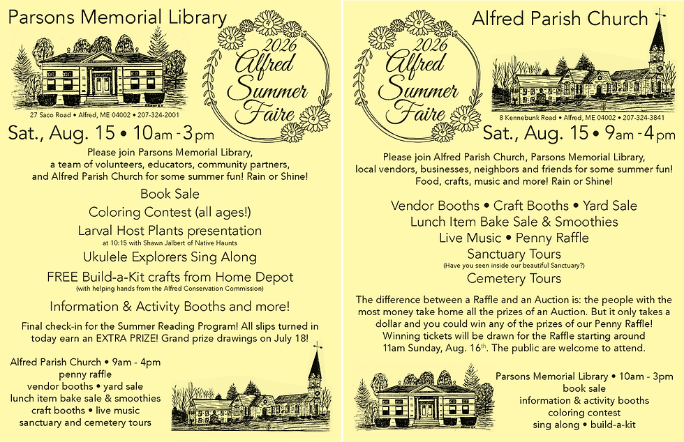 2026 Alfred Summer Faire