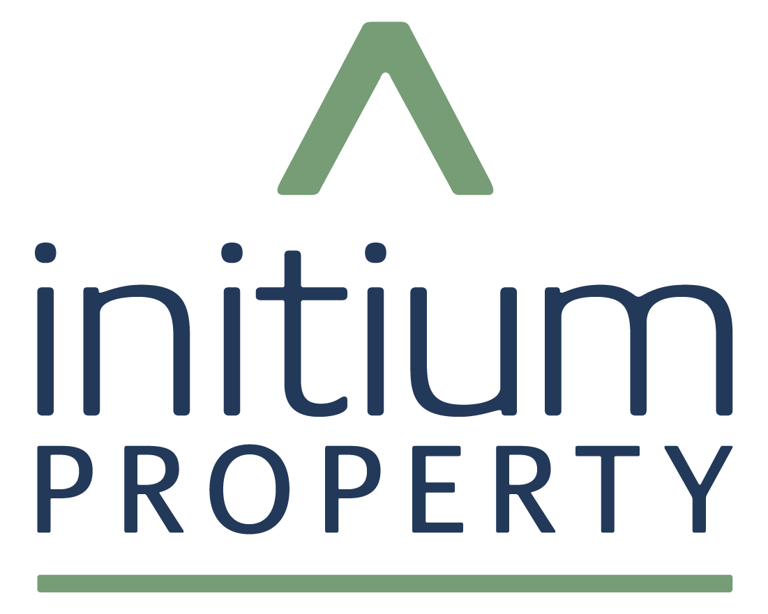Initium Property logo with roof icon