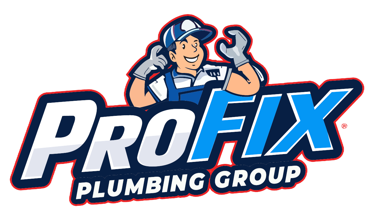 ProFix Plumbing Group logo with a smiling cartoon repairman.