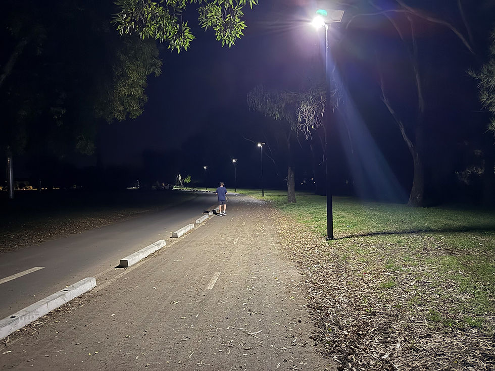 Exterior Lighting Australia illuminated 1.6km Riverside Reserve pathway, Tamworth, with flood-resistant footings designed for 1 in 20-year flooding.