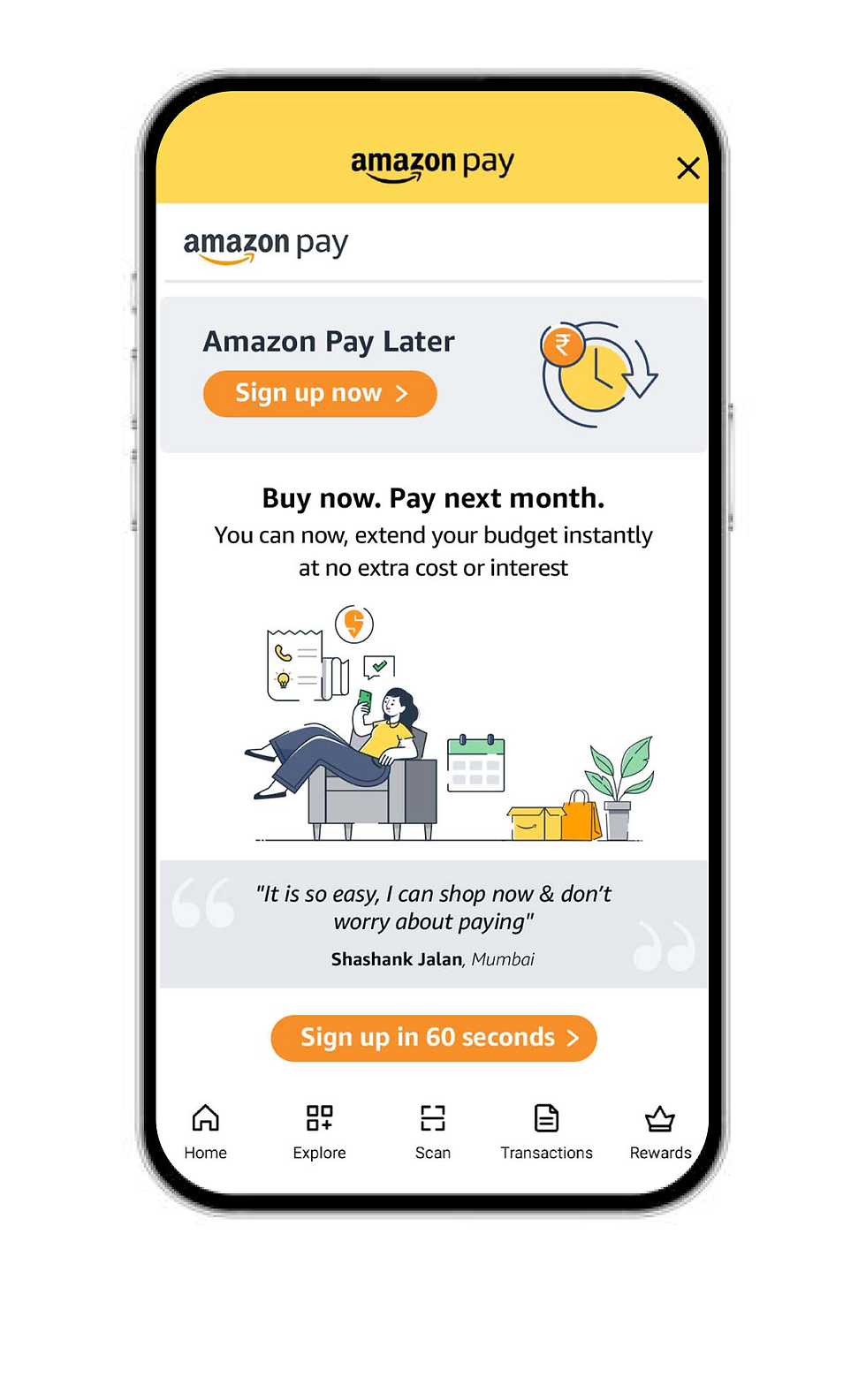 Amazon Pay | Pay Later Landing Page