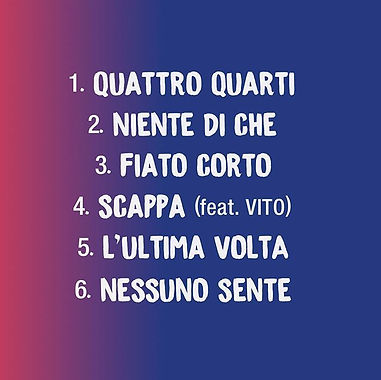 Tracklist di •NON PUÒ PIOVERE PER SEMPRE