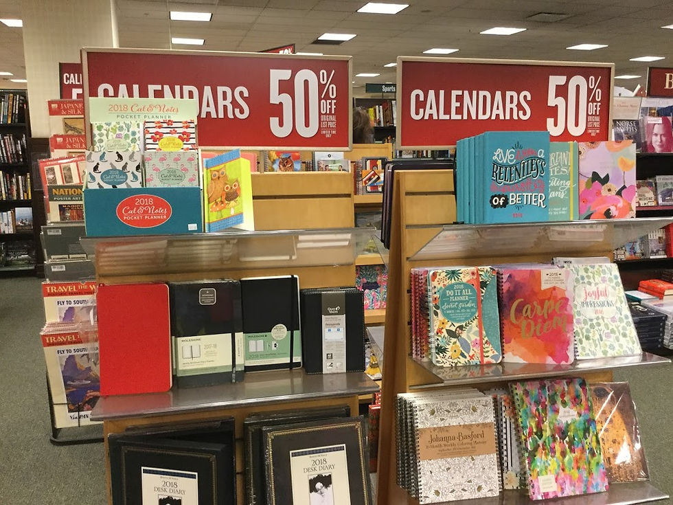 50% off on all calendars at Barnes & Noble