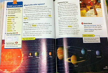 4th grade science textbook (the solar system)