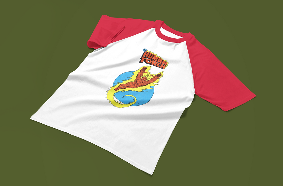 Μικρογραφία: 70s unisex T-shirt super heroes HUMAN TORCH