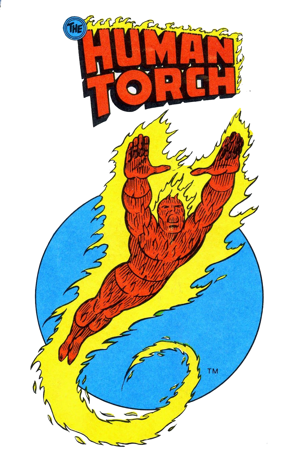 Μικρογραφία: 70s unisex T-shirt super heroes HUMAN TORCH