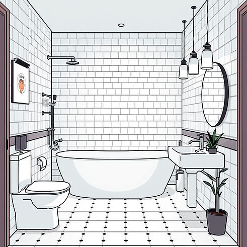 an outline of a bathroom looking cool so you would want to buy it.jpg