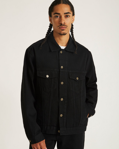 Saturdays NYC Denim Jacket | black | Evolve Clothing Gallery