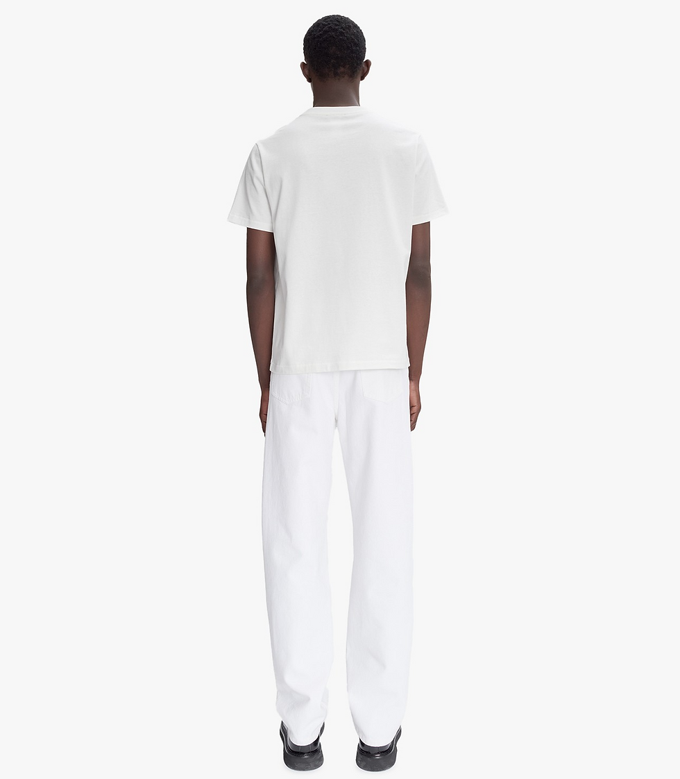 APC Print Label T-Shirt in white on male model back