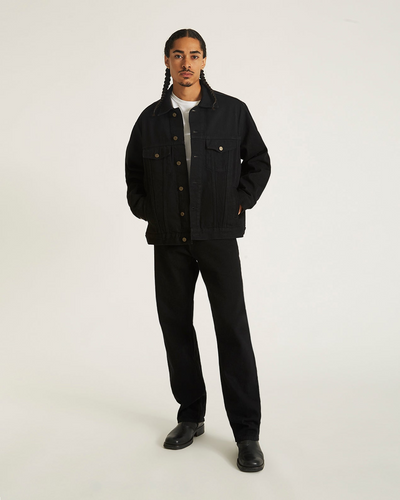 Saturdays NYC Denim Jacket | black | Evolve Clothing Gallery
