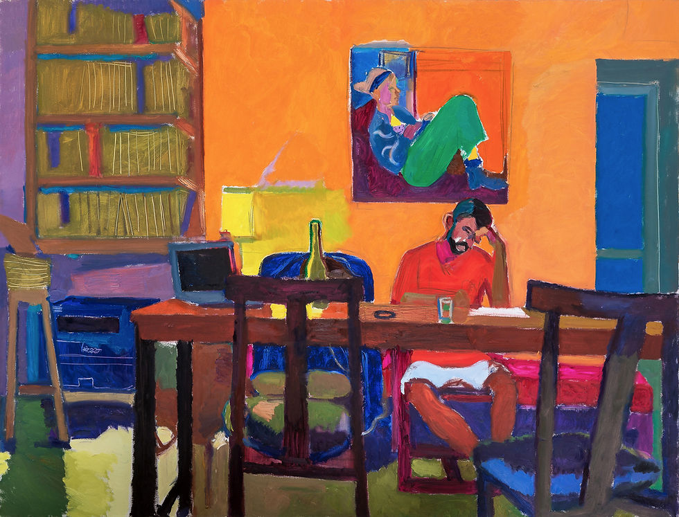 Evevning, Jaffa, at home, 150 x 200cm.jpg