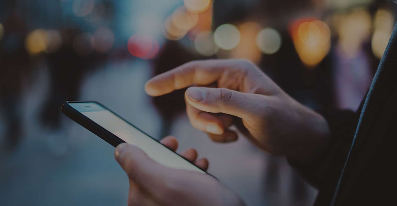 Person searching phone