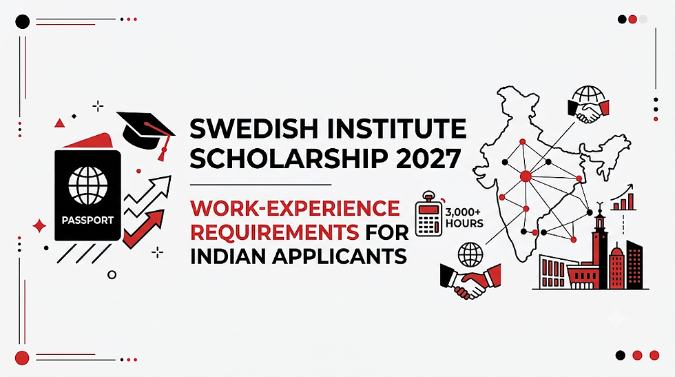 Swedish Institute Scholarship work experience