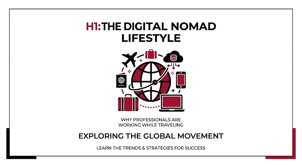 digital nomad lifestyle