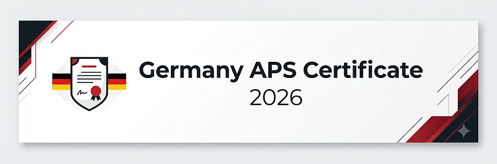 Germany APS certificate document checklist