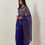 Thumbnail: Tulip Garden Blue Jamdani Silk Saree