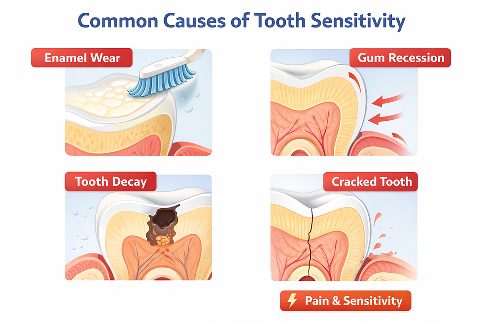 Common causes of tooth sensitivity - Dental Sanctuary, Bangalore