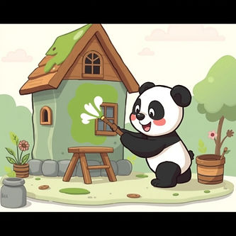 panda bear painting a house.jpg