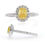 Thumbnail: Cushion Cut Fancy Vivid Yellow Diamond Halo Ring
