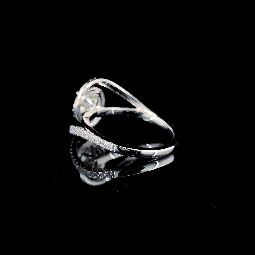 Thumbnail: 1.079 ct Round White Diamond Halo Twist Ring - JDB-67