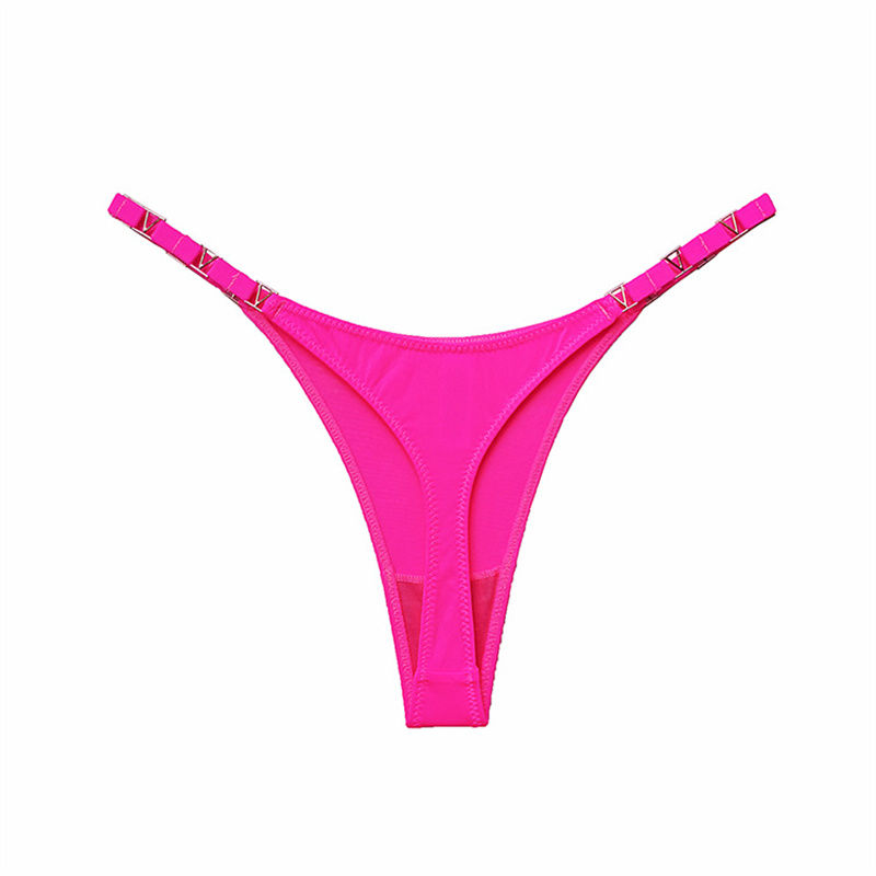 Miniatura: Sexy V-Shaped Panties  Metal Decoration Underwear Sports Low Waist Briefs Women 