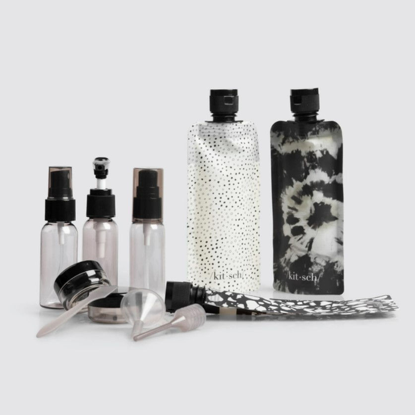 Thumbnail: Refillable Ultimate Travel 1pc Set - Black & Ivory