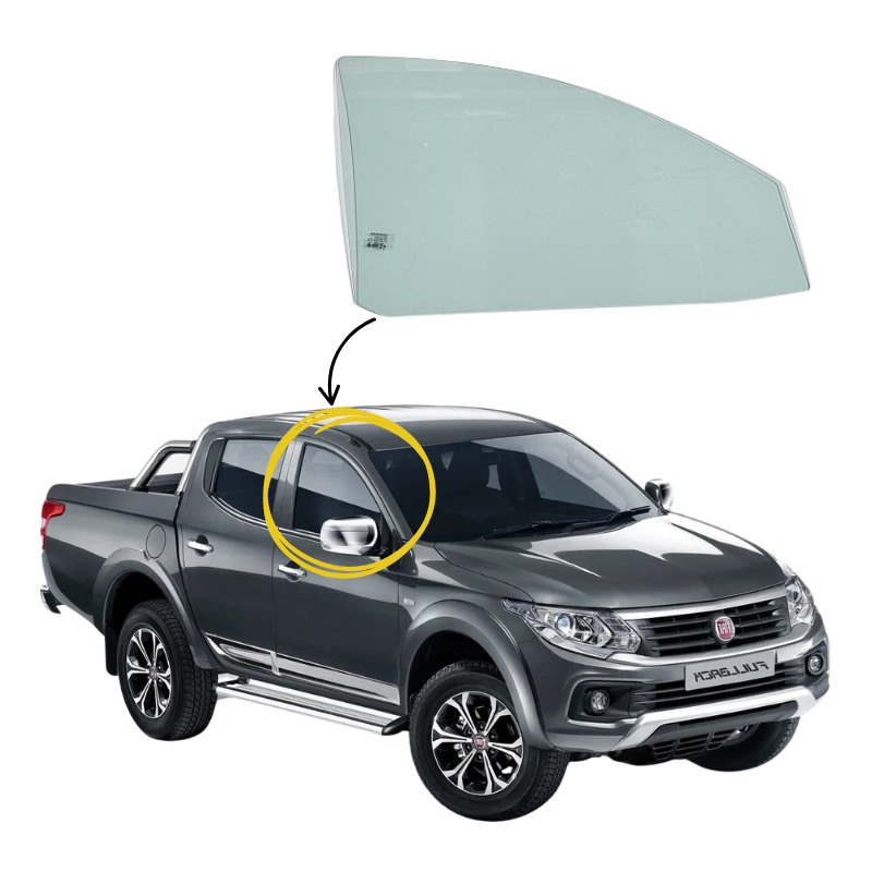 Fiat Fulback 2016-2025 Vidrio Puerta Delantera