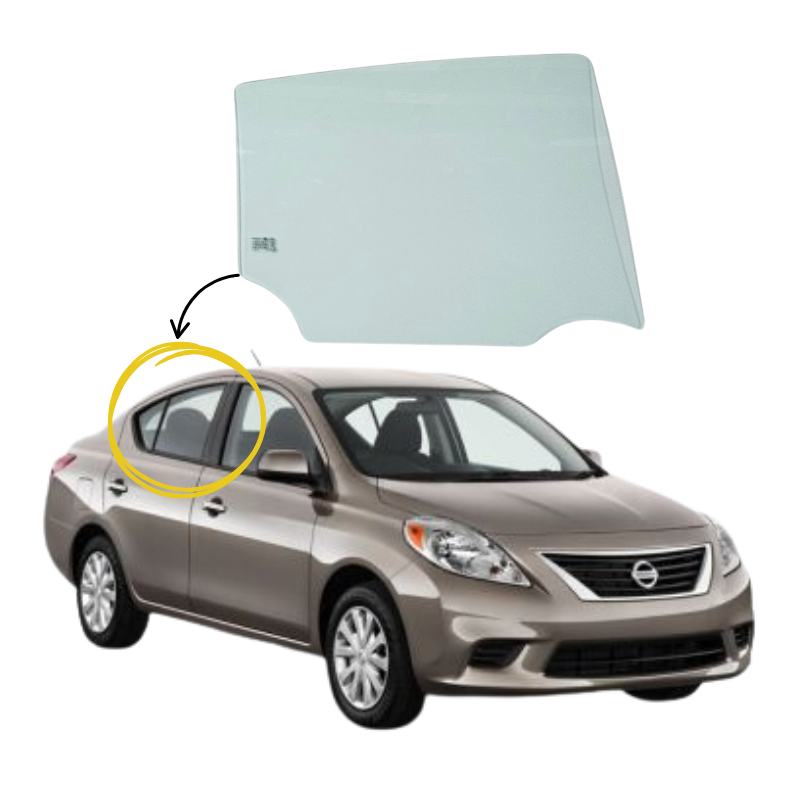 Nissan Versa 4 ptas 2011-2019 Vidrio Puerta Trasera