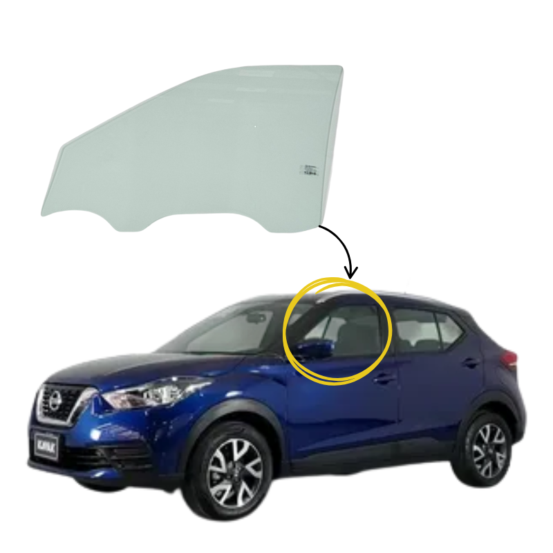 Nissan Kicks 2016-2025 Vidrio Puerta Delantera