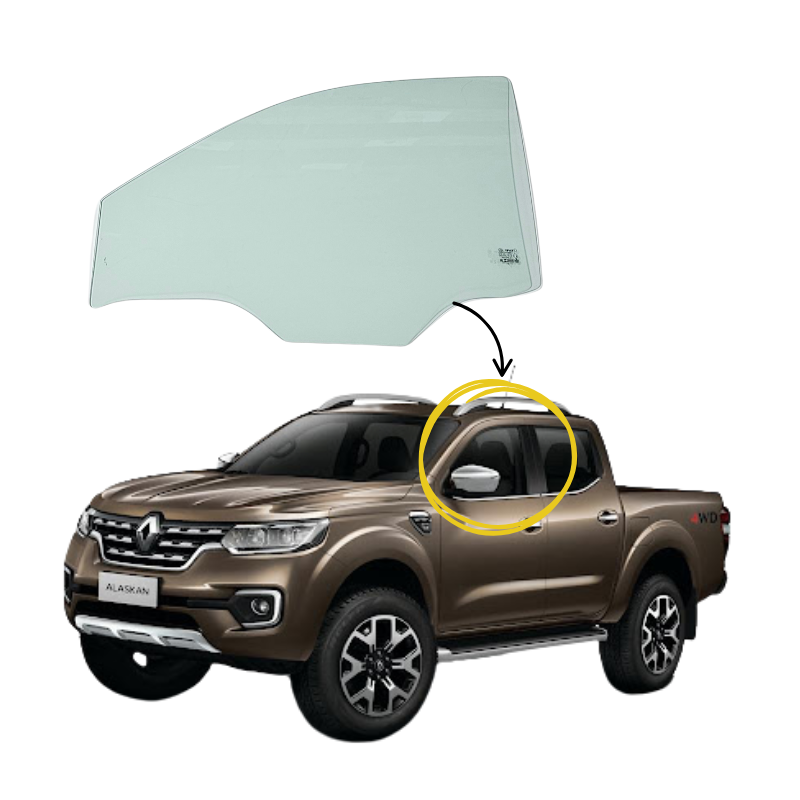Renault Alaskan 2015-2025 Vidrio Puerta Delantera