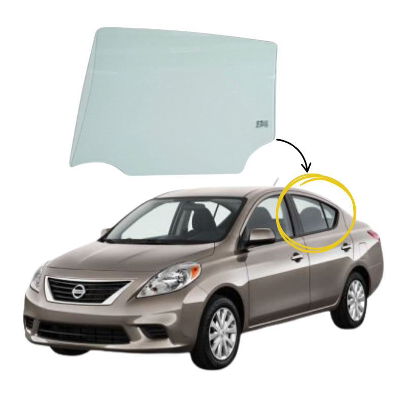 Nissan Versa 4 ptas   2011-2019 Vidrio Puerta Trasera