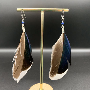 handmade feather earrings