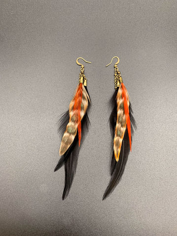handmade feather earrings
