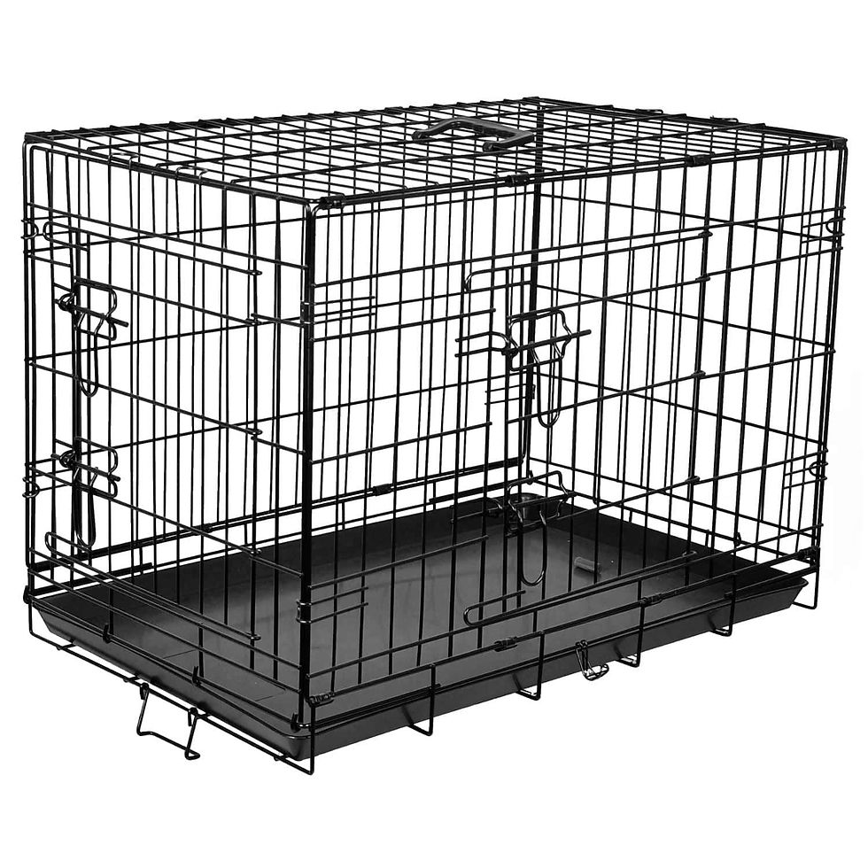 Thumbnail: Flamingo Wire Dog Crate Black