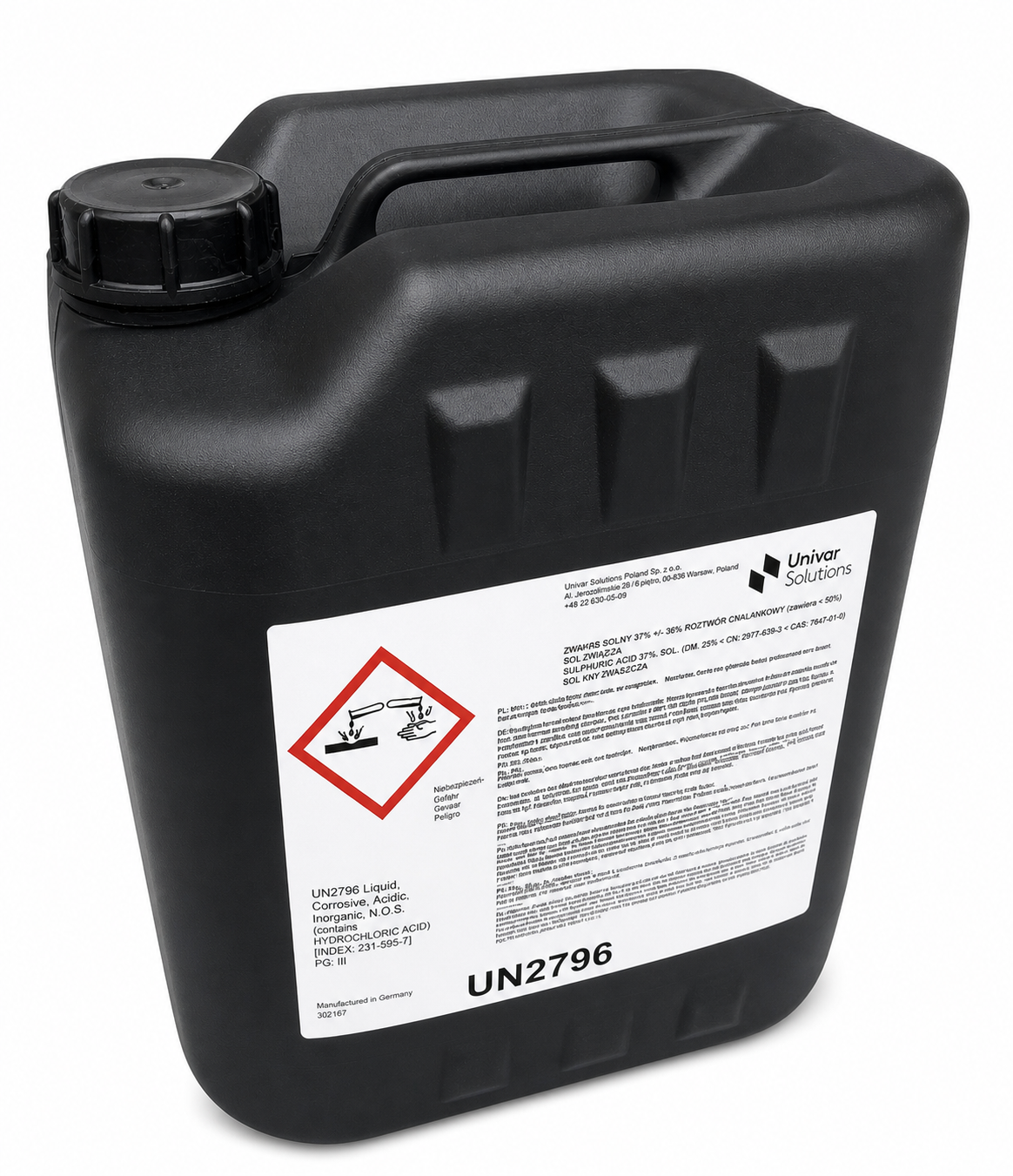 UN2796 – Hydrochloric Acid–based pool acid 23L