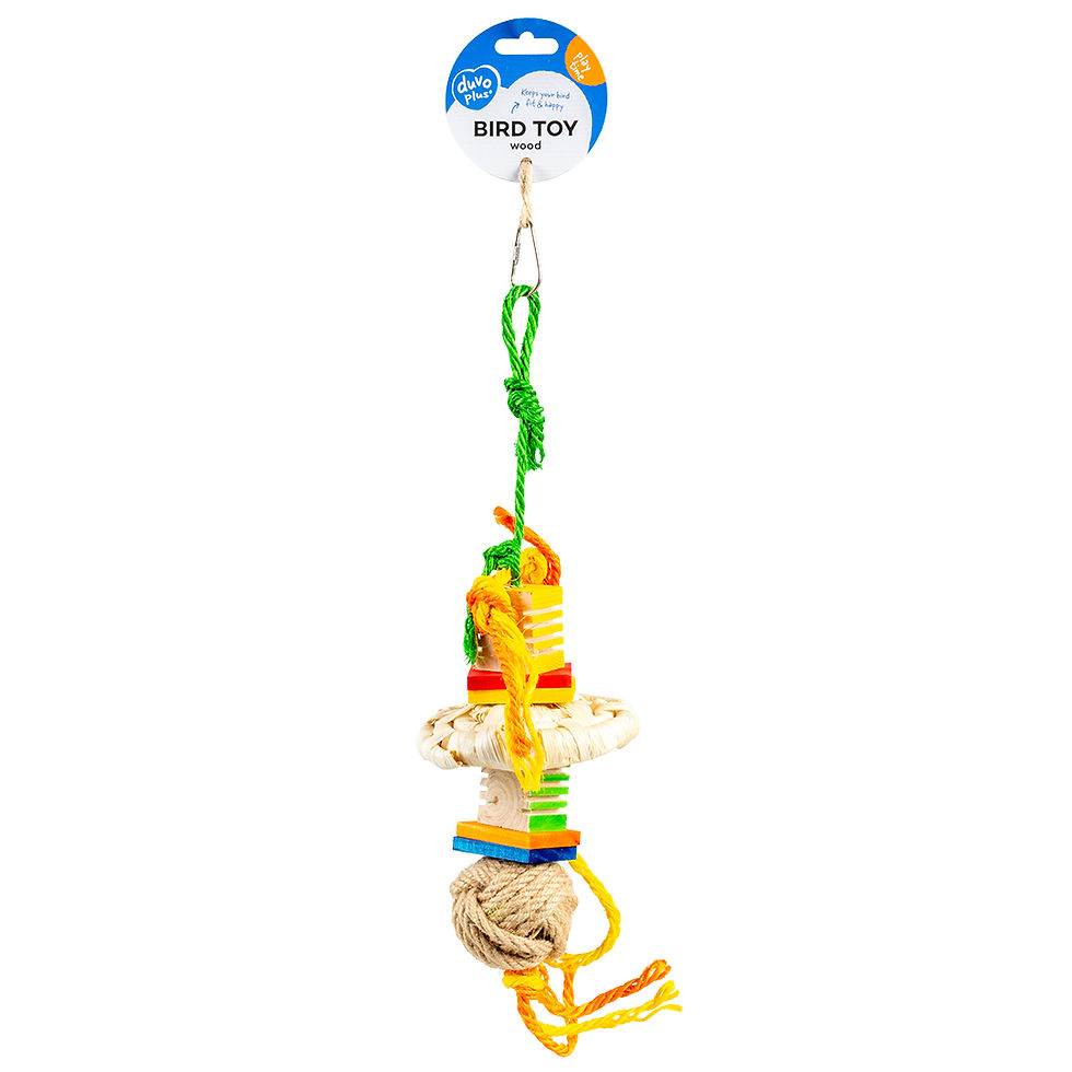 Thumbnail: Duvo+ Groovy Wooden Pendant Parrot Toy