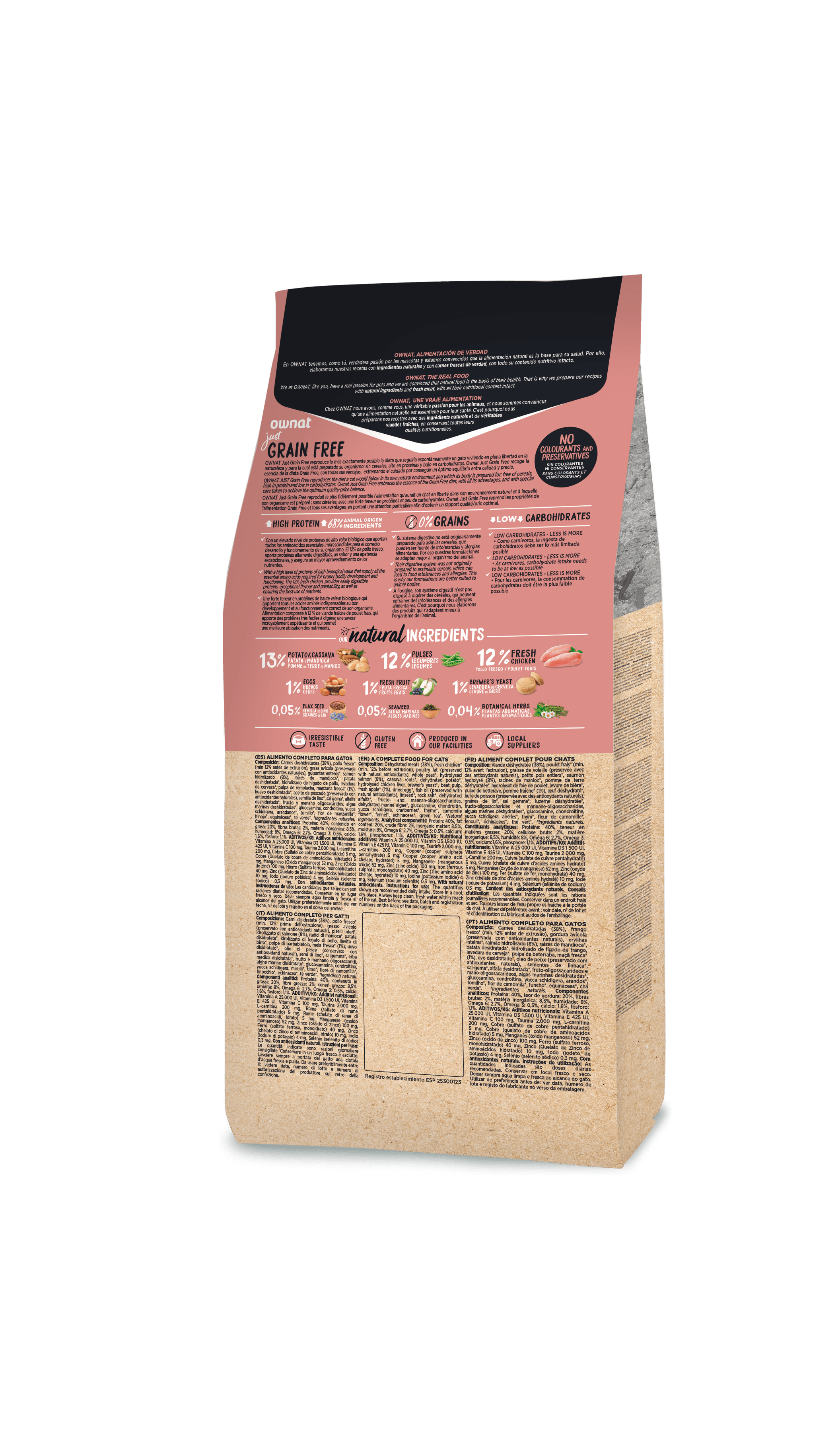 Купить Корм Ownat Кошка Grain
