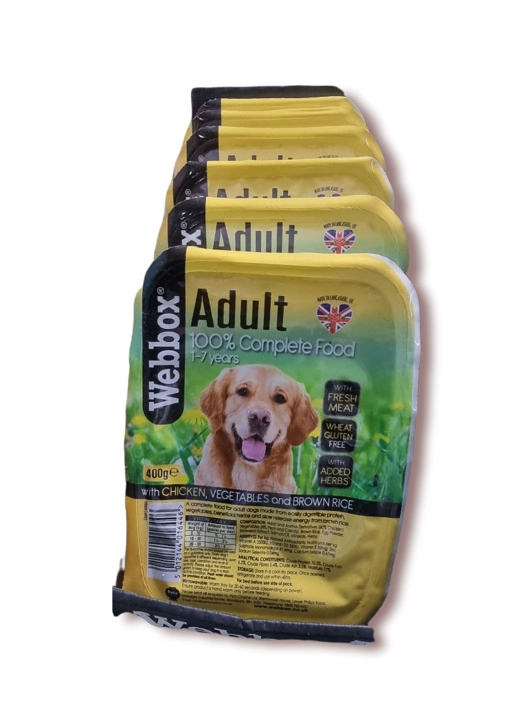 Webbox Adult with Chicken,Veg and Brown rice 400g