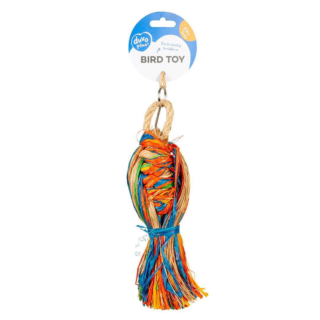 Duvo+ Shreddy Raffia Bunch Parrot Toy