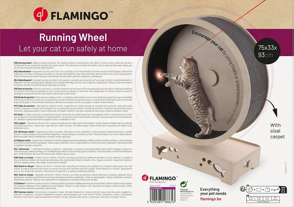 Miniatura: Flamingo Cat Exercise Wheel