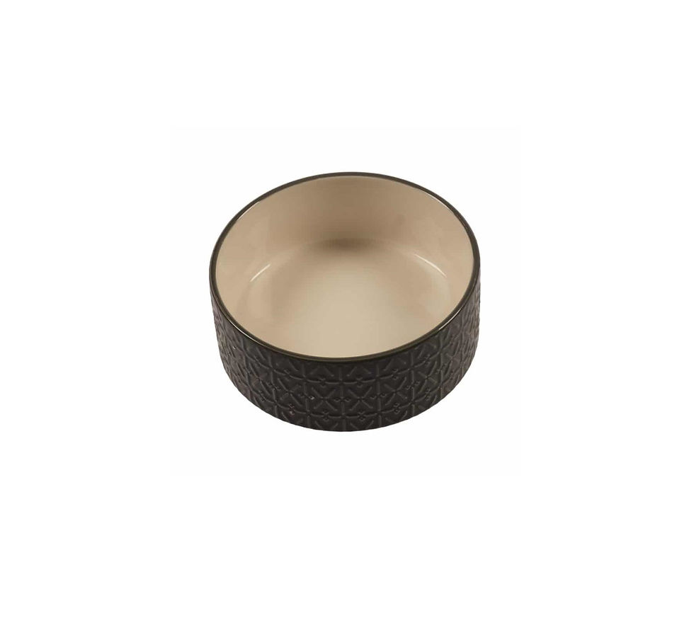 DUVO STONE DECO OSCURO FEEDING BOWL