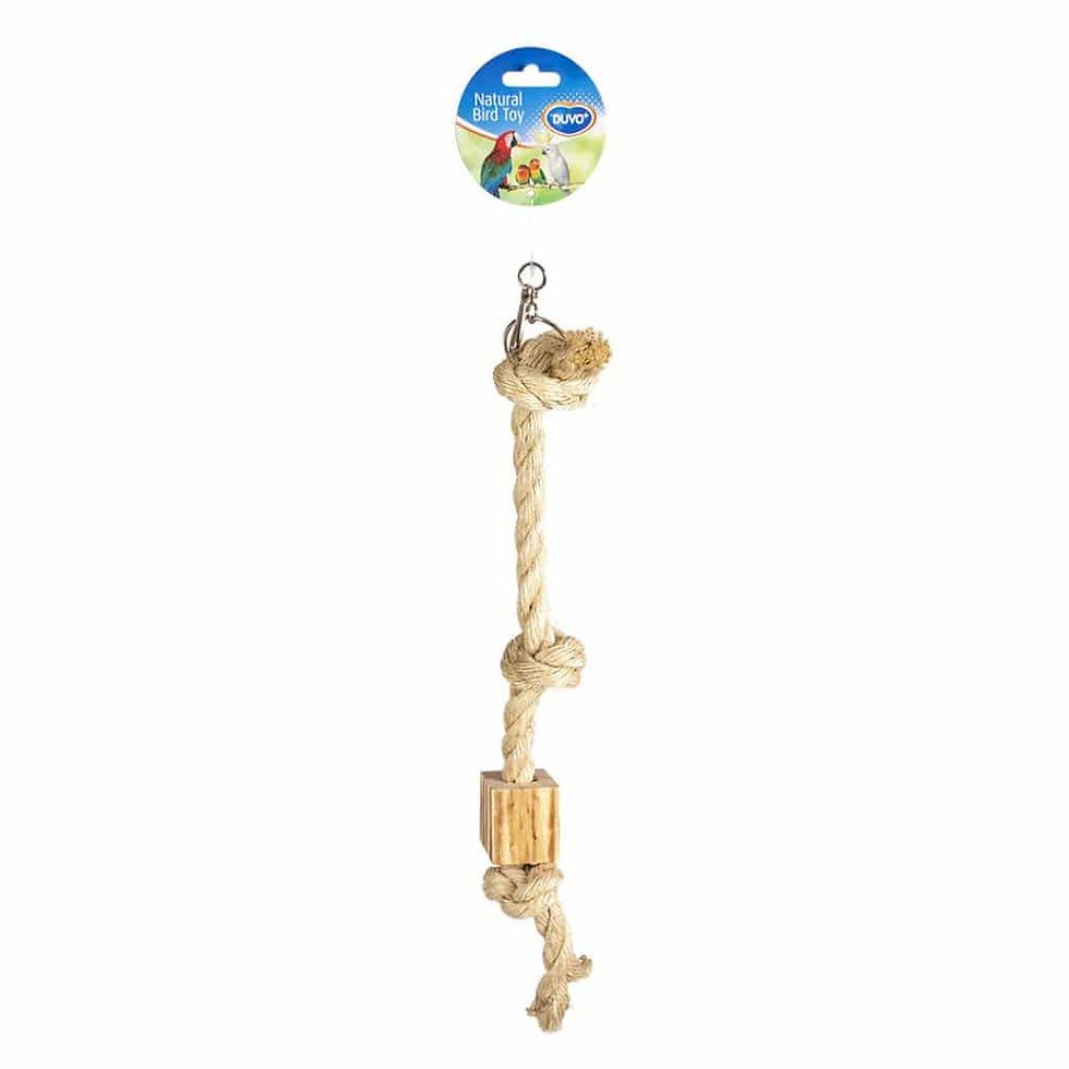 Thumbnail: Duvo+ Sisal & Wood Climbing Rope Parrot Toy