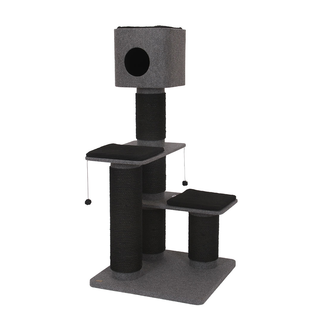 EBI Obsidian Grey Scratching Tree Com 75x75x158cm