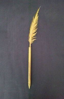 Plastic feather pen