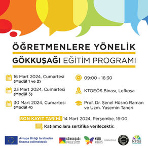 "Öğretmenlere Yönelik Gökkuşağı Eğitim Programı" Kayıtları Başladı!