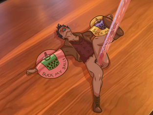 Sucking Up Your Tiny Cum with a Boba Straw