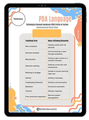 SENDinMama - PDA Langauge Checklist Downloadable PDF