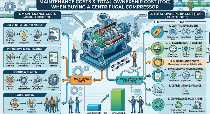 Maintenance Costs & Total Ownership Cost When Buying a Centrifugal Compressor