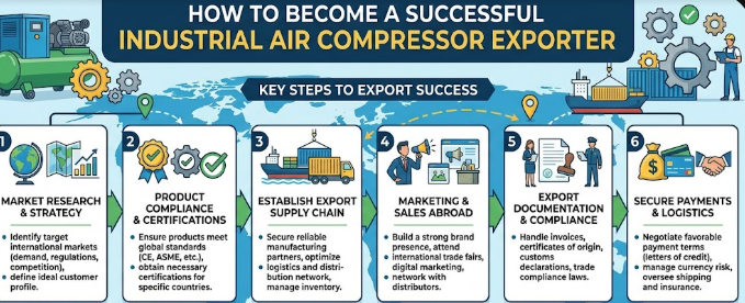 How to Become a Successful Industrial Air Compressor Exporter
