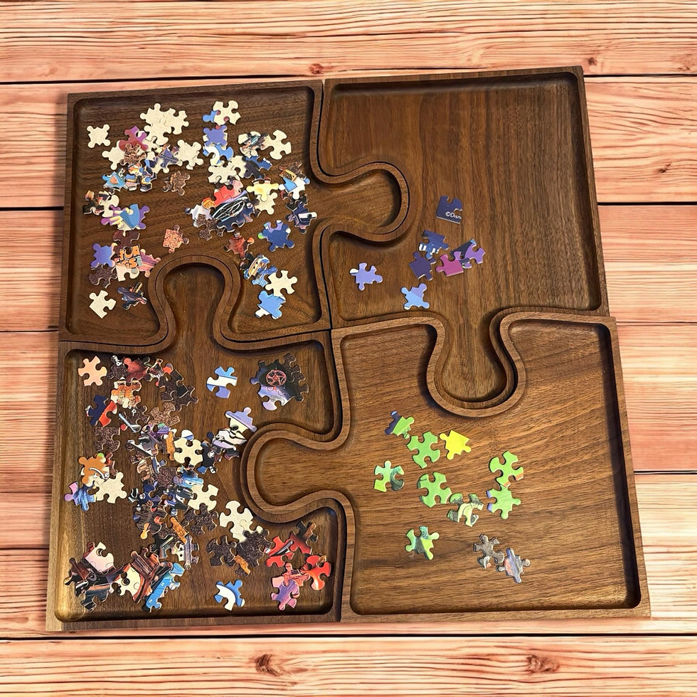 Thumbnail: Custom made puzzle piece charcuterie board